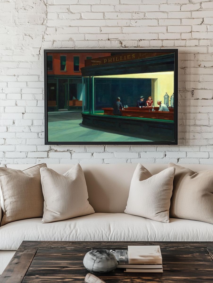 Nighthawks (1942) oil painting Edward. room preview