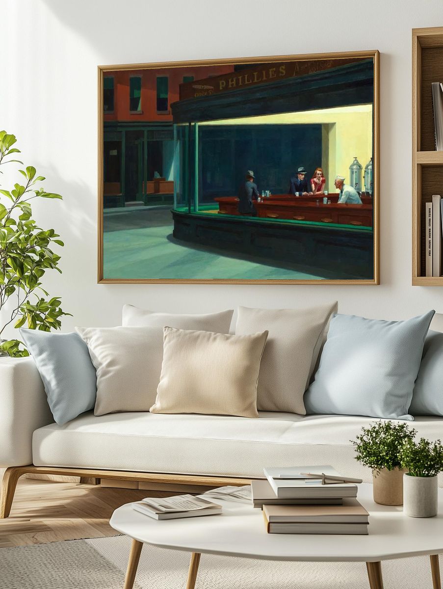Nighthawks (1942) oil painting Edward. — room view 2