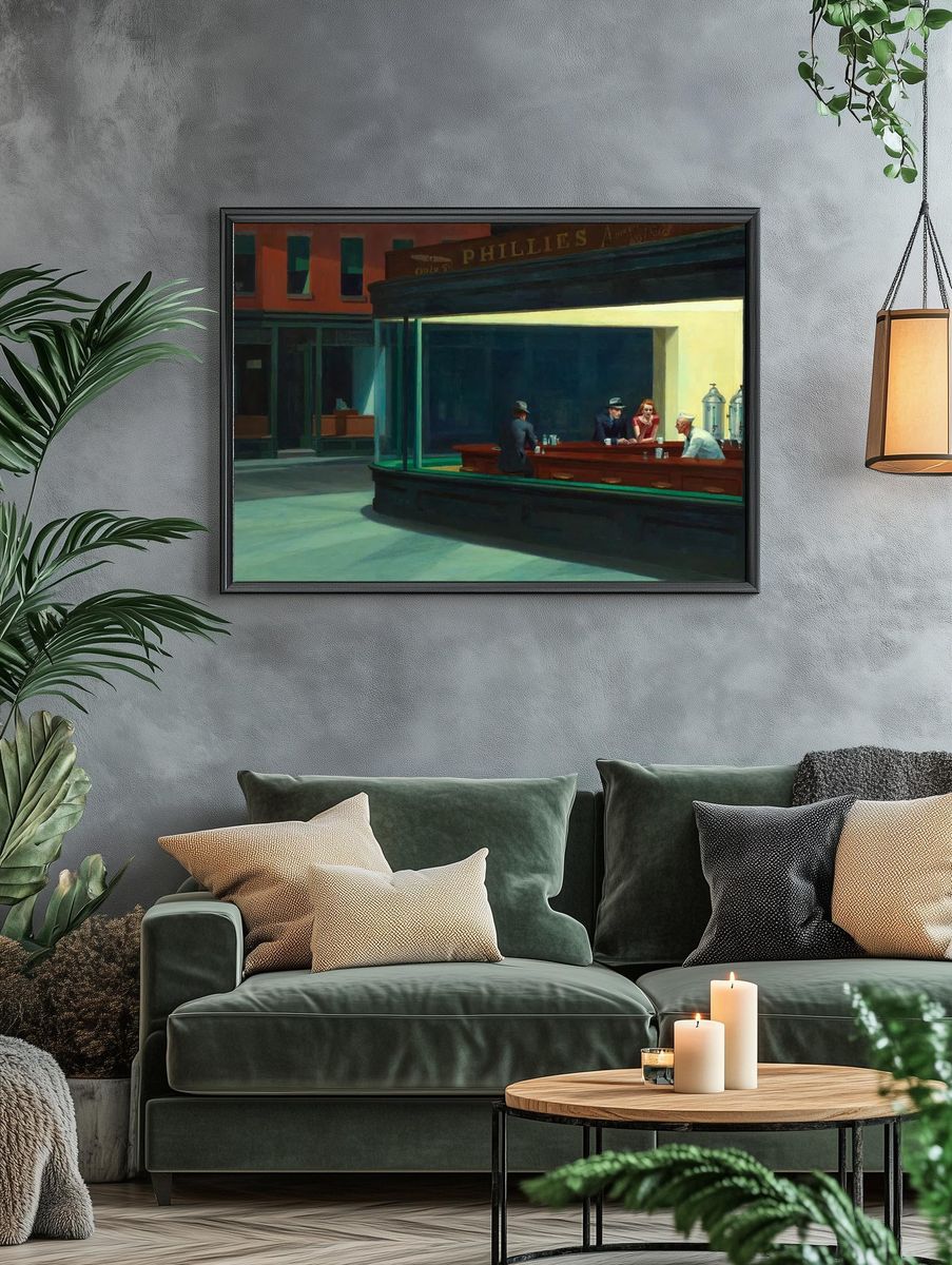 Nighthawks (1942) oil painting Edward. — room view 4