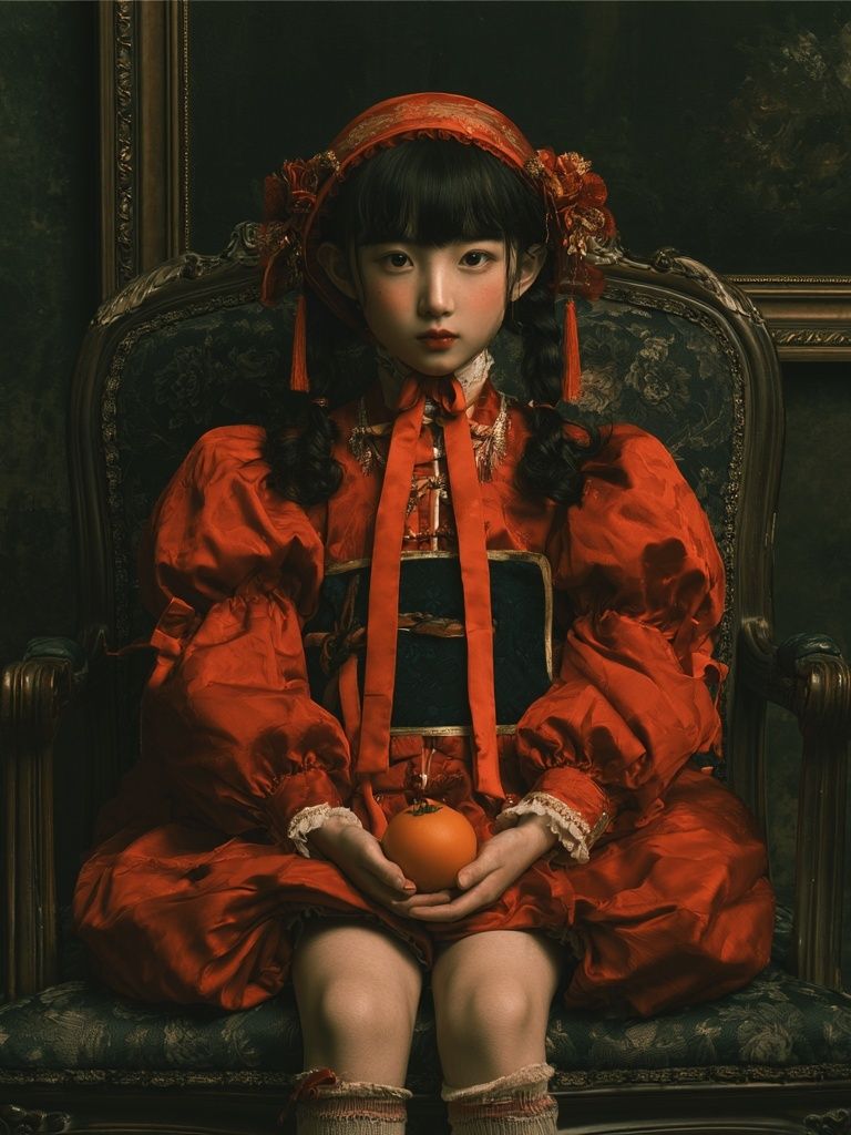 Crimson Portrait — Fine-Art Print. poster — fine-art art