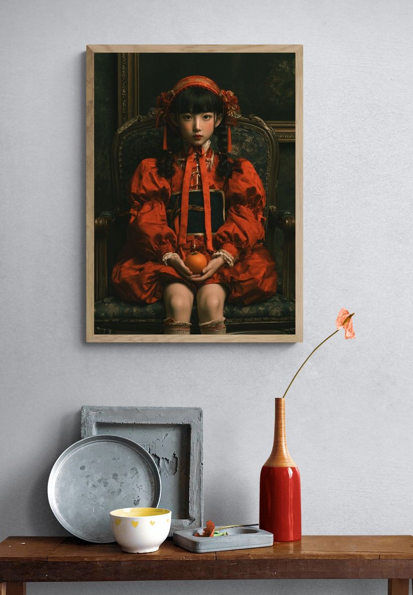 Crimson Portrait — Fine-Art Print. — room view 3