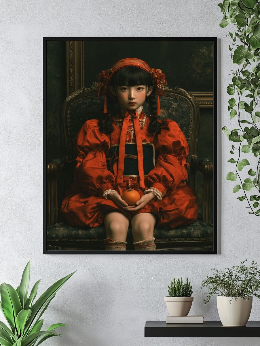 Crimson Portrait — Fine-Art Print. — room view 4