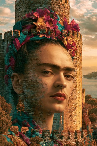 Frida Castle Surrealism Print.