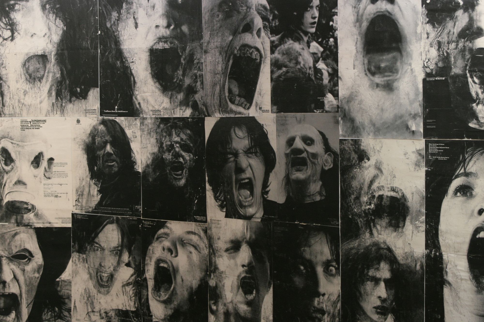 Screaming Faces Collage Poster. poster detail
