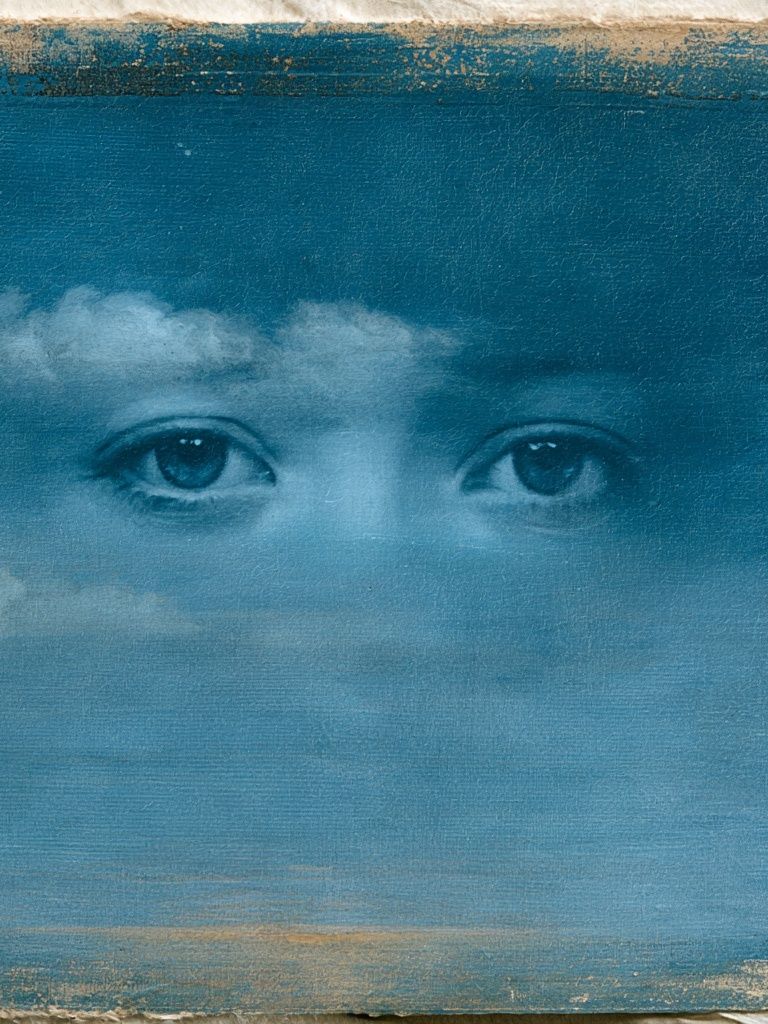 Cloud Eyes Surrealism Print. poster detail