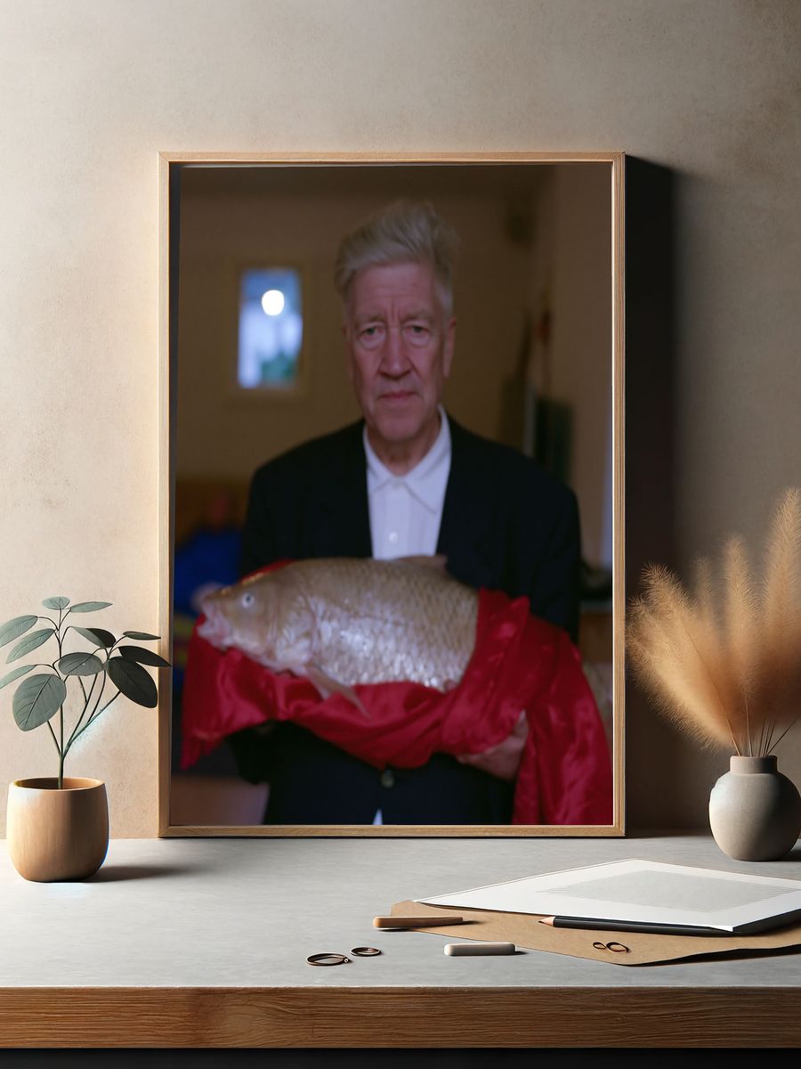 Surreal Fish Portrait Print. — room view 2