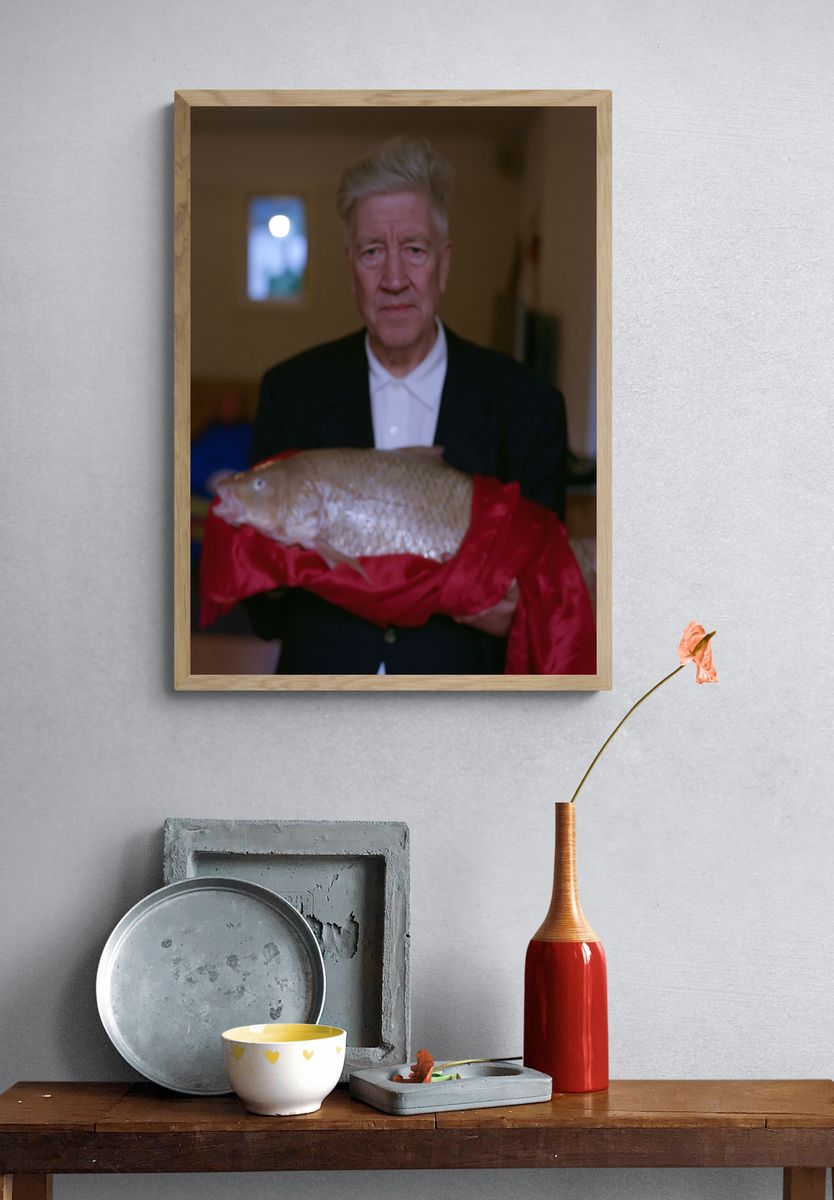 Surreal Fish Portrait Print. — room view 3