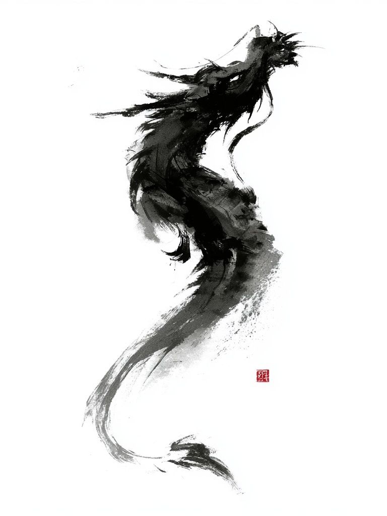 Ink Horse Silhouette Print. poster — fine-art art