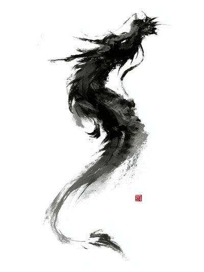 Ink Horse Silhouette Print.