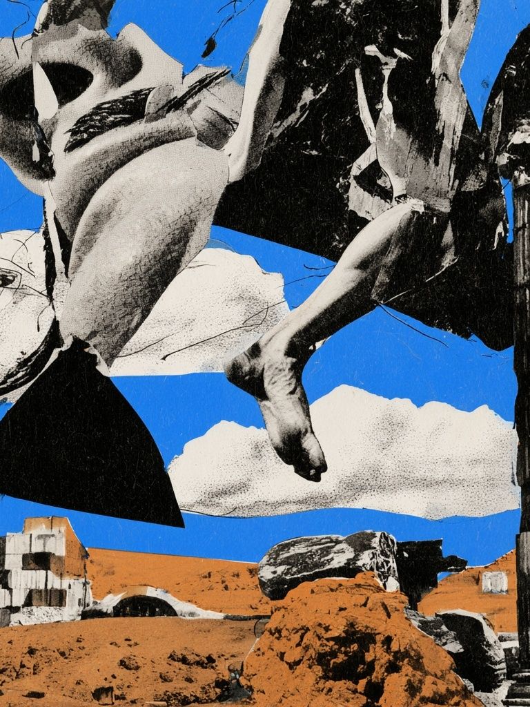 Surreal Ruins Collage Print. poster — fine-art art