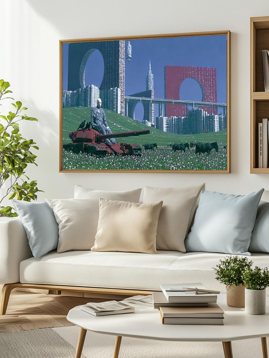 Surreal Cityscape — Fine-Art Print. — room view 2