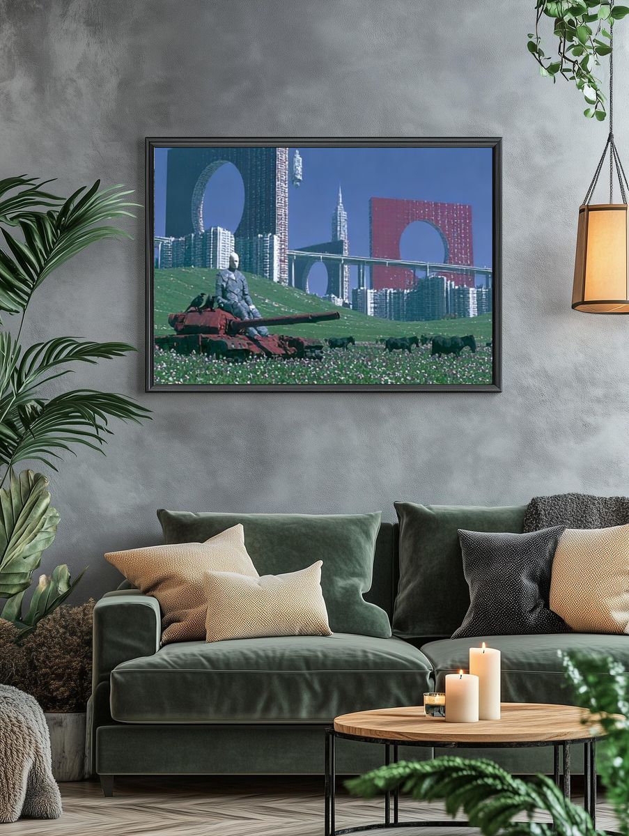 Surreal Cityscape — Fine-Art Print. — room view 4