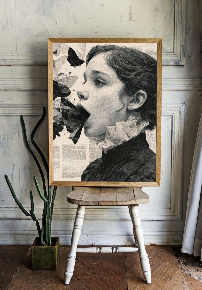 Butterfly Portrait Fine-Art Print. room preview