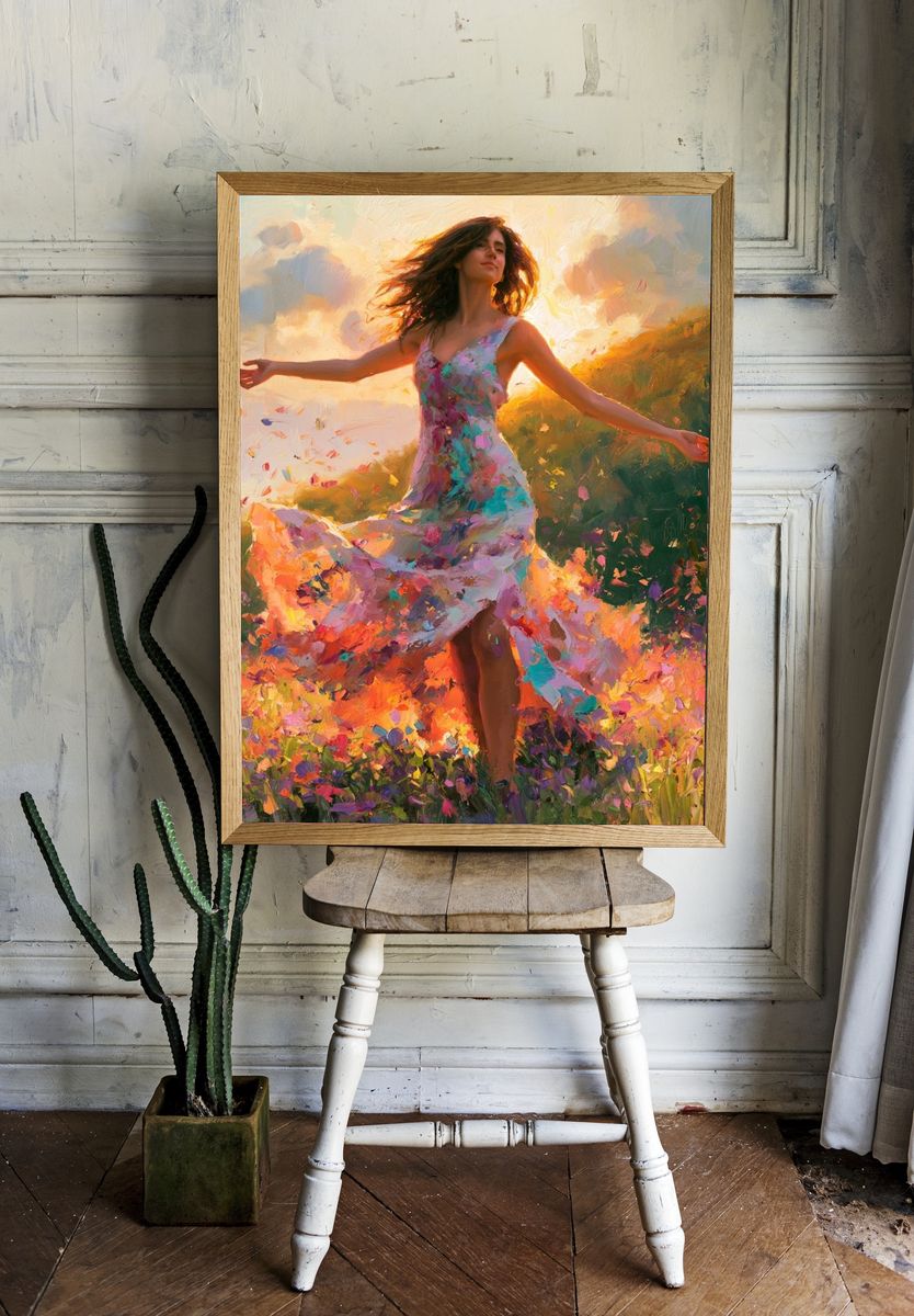 Sunlit Dancer Fine-Art Print. room preview