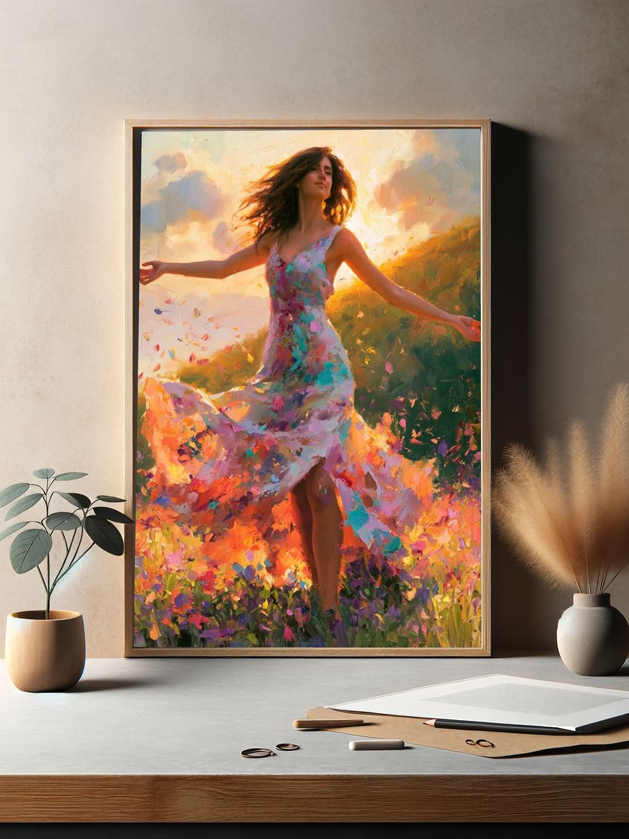 Sunlit Dancer Fine-Art Print. — room view 2