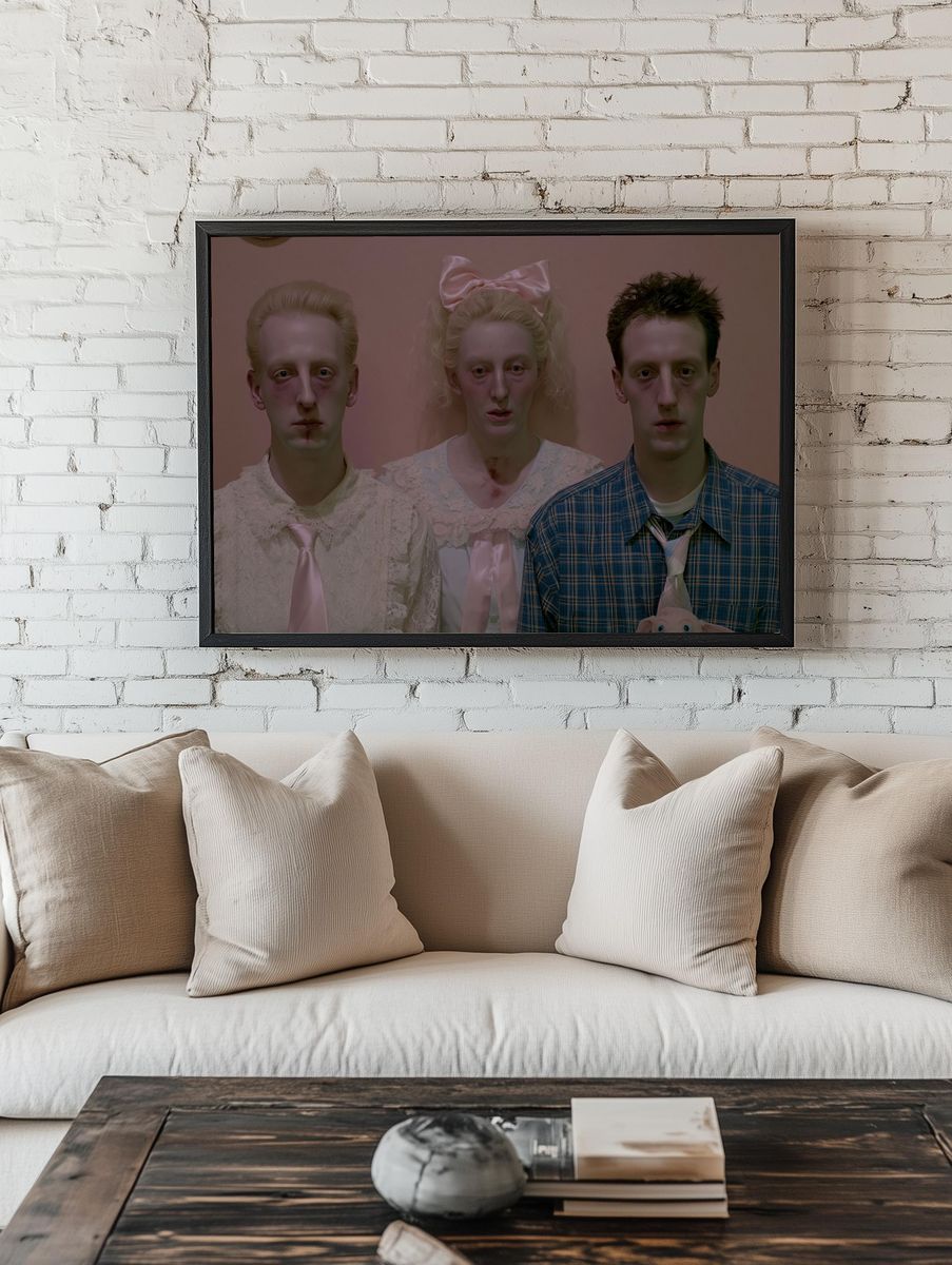 Surreal Family Portrait Poster. room preview