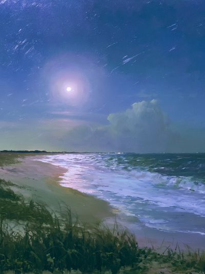 Moonlit Shoreline — Fine-Art Print.