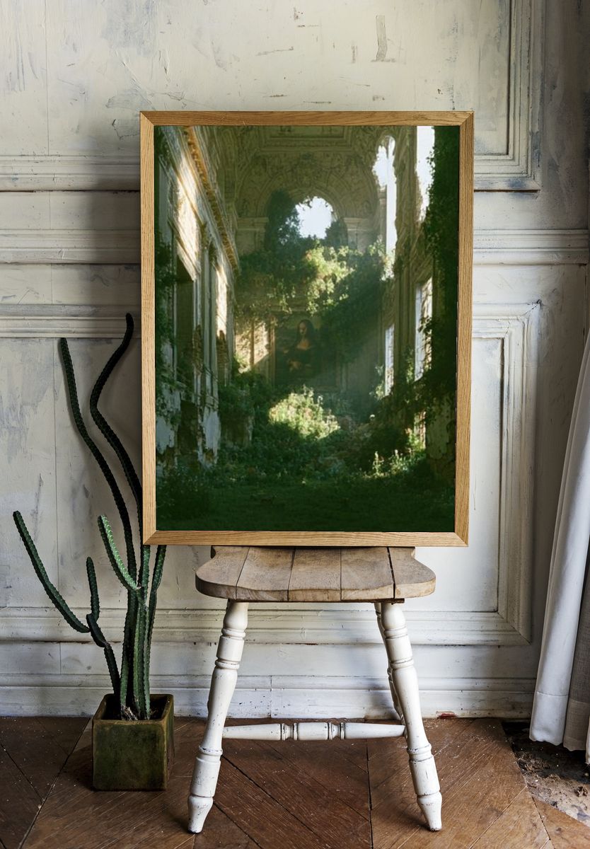 Overgrown Ruins Fine-Art Print. room preview