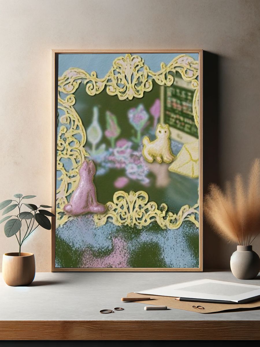Pastel Ornate Still Life Poster. — room view 2