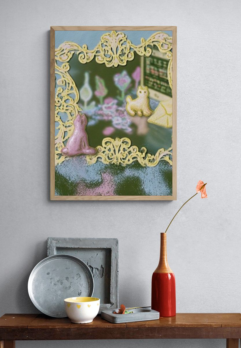 Pastel Ornate Still Life Poster. — room view 3