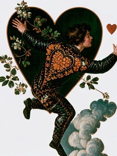 Heartbound Figure Collage Print. poster detail
