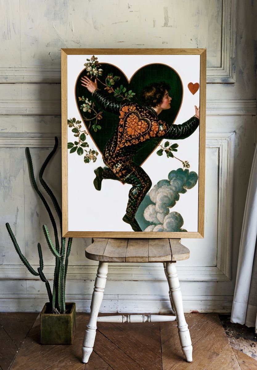 Heartbound Figure Collage Print. room preview