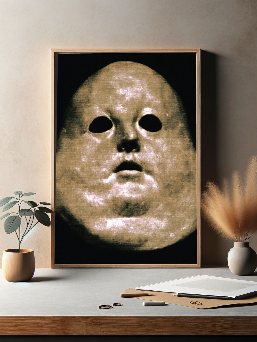 Surreal Mask Portrait Print. — room view 2