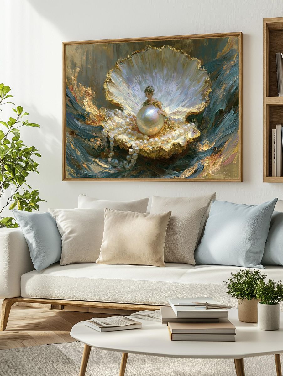 Pearl Shell Muse Fine-Art Print. — room view 2