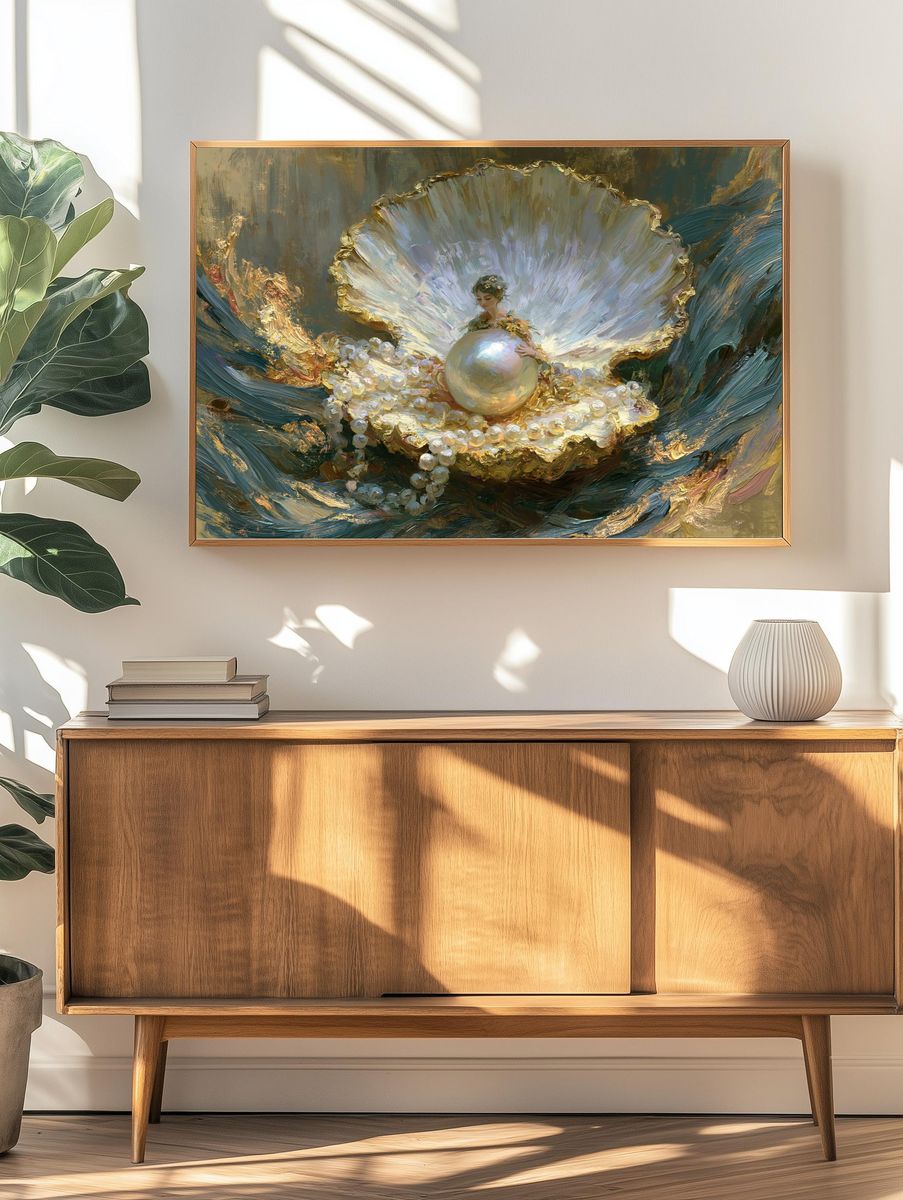 Pearl Shell Muse Fine-Art Print. — room view 3
