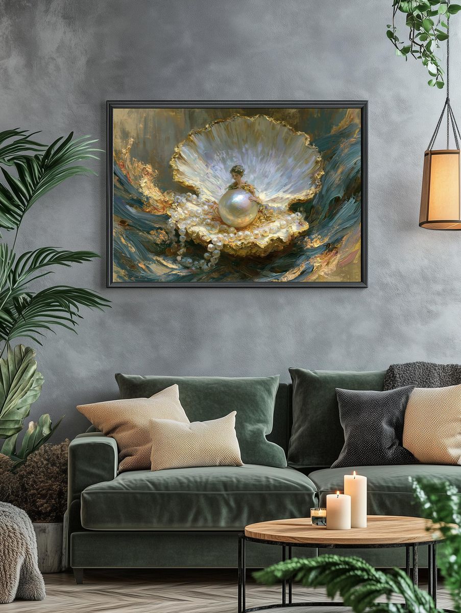 Pearl Shell Muse Fine-Art Print. — room view 4
