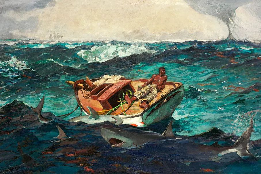 Gulf Stream (1899) Winslow Homer. poster — fine-art art