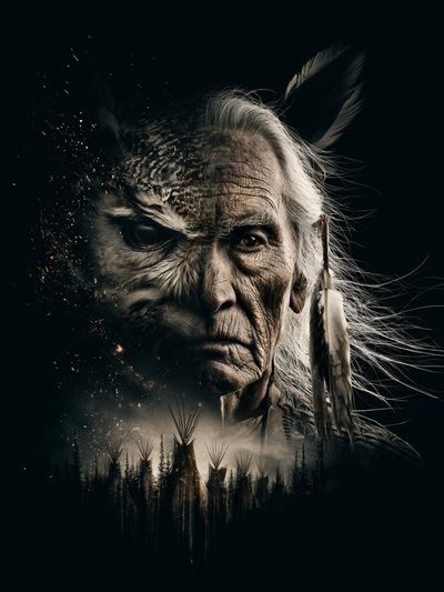 Native Elder Portrait Print.