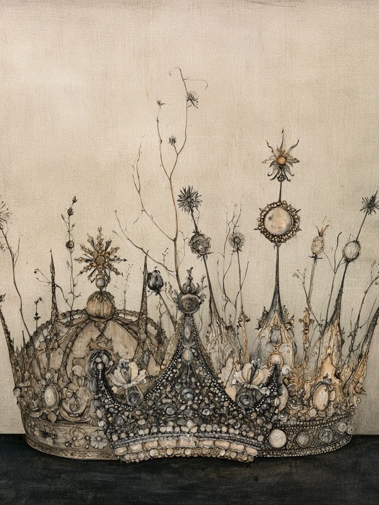 Ornate Crown Still Life Print. poster detail