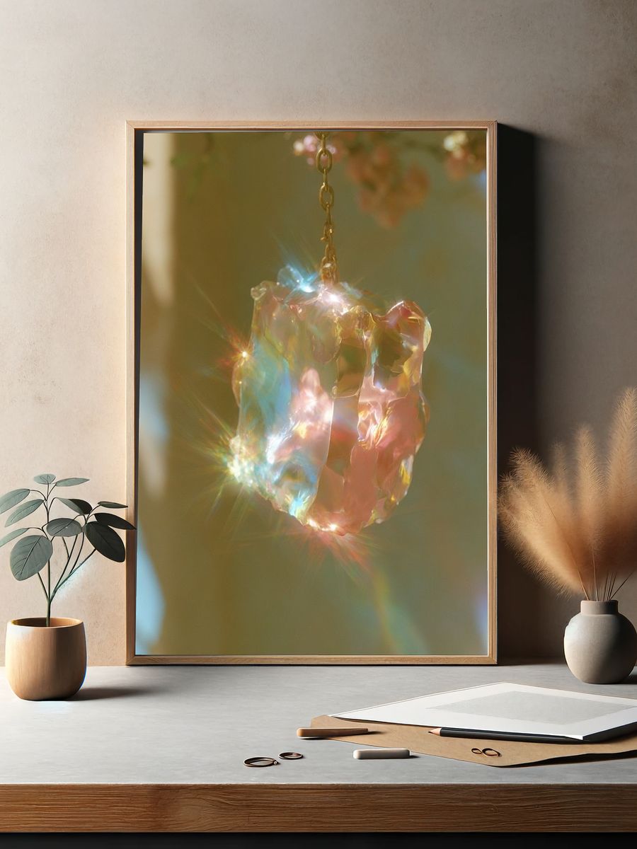Prismatic Crystal Light Poster. — room view 2