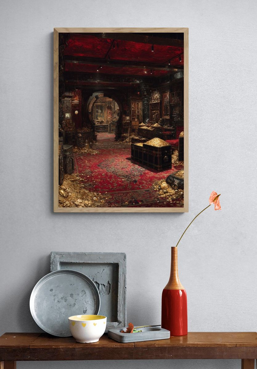 Gilded Treasure Room Fine-Art Poster. — room view 3
