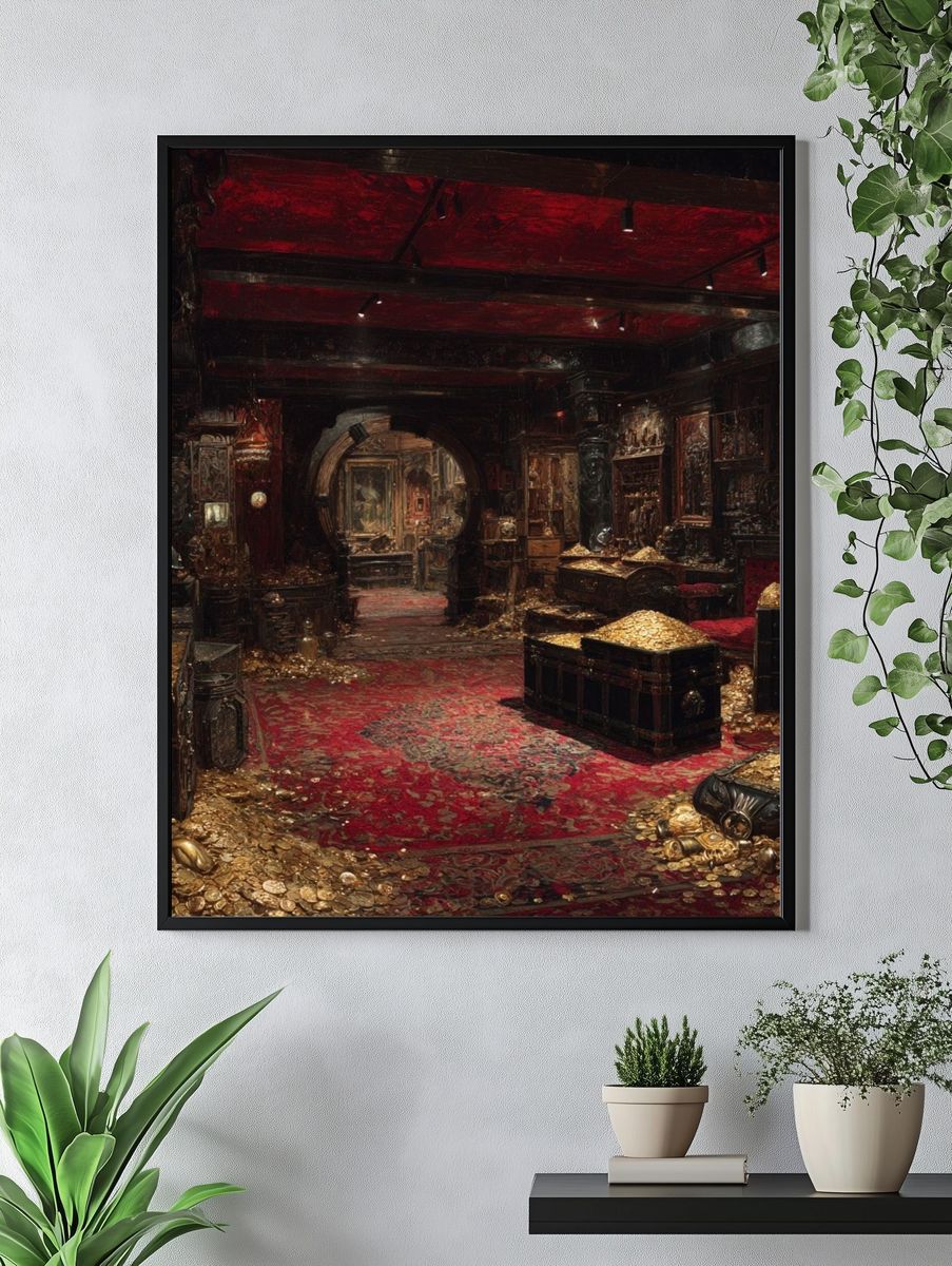 Gilded Treasure Room Fine-Art Poster. — room view 4