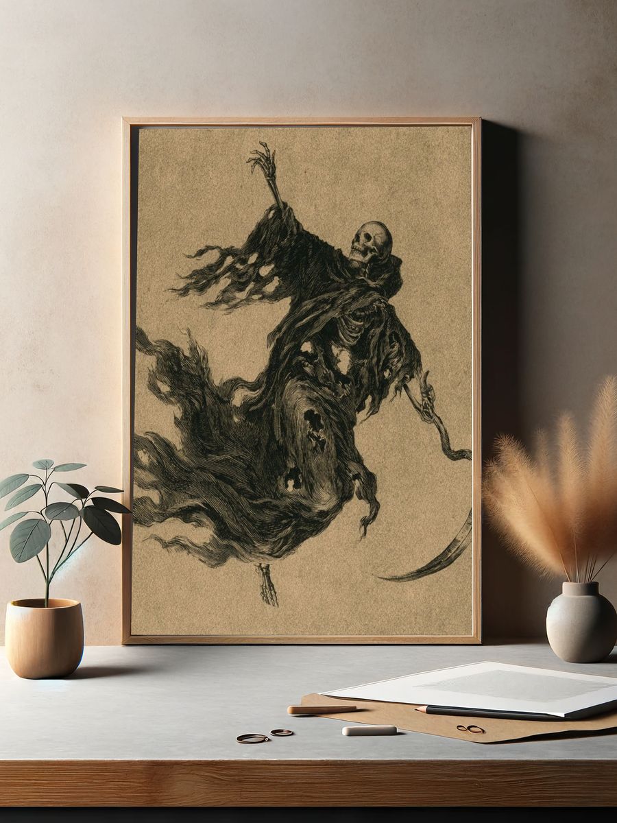 Grim Reaper Ink Poster. — room view 2