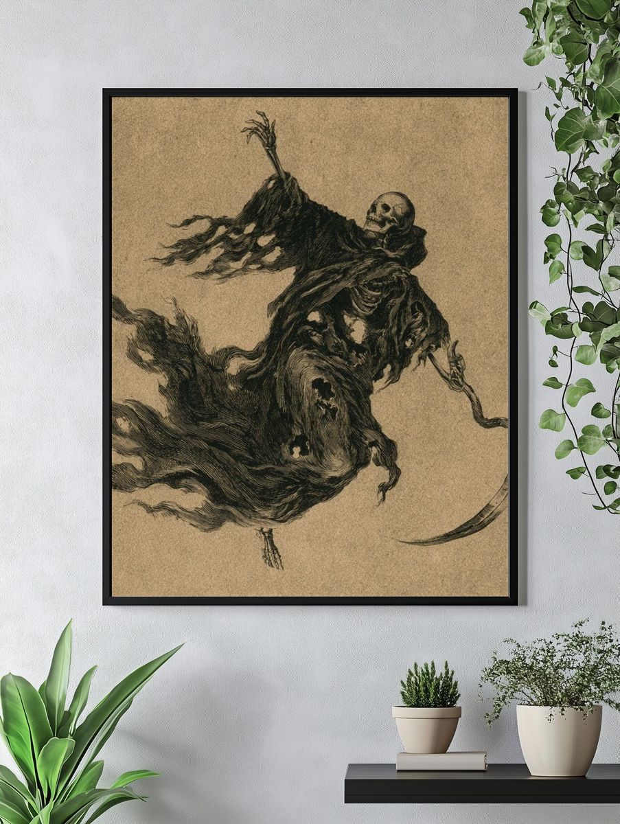 Grim Reaper Ink Poster. — room view 4