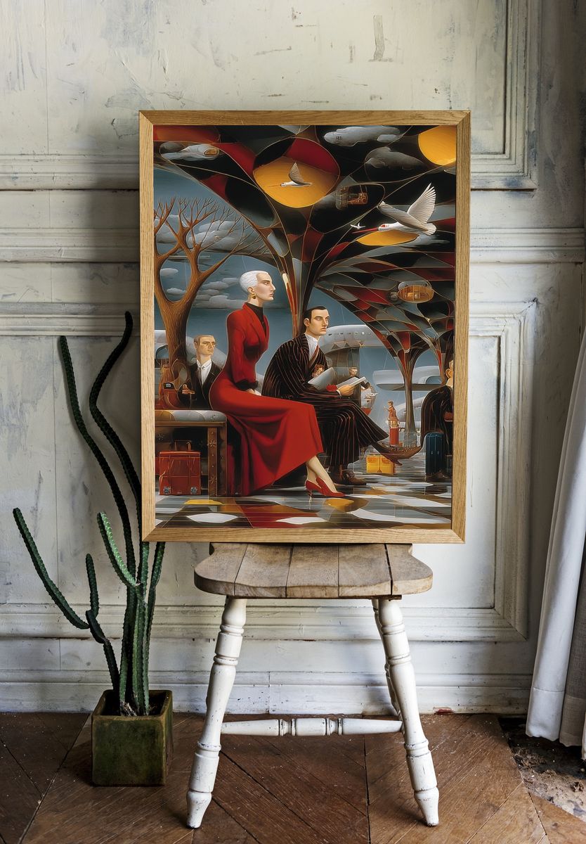 Surreal Airport Lounge Poster. room preview