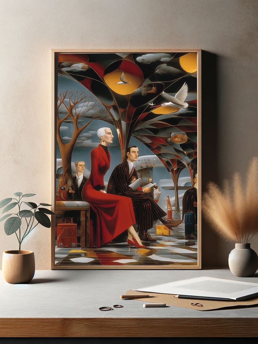 Surreal Airport Lounge Poster. — room view 2