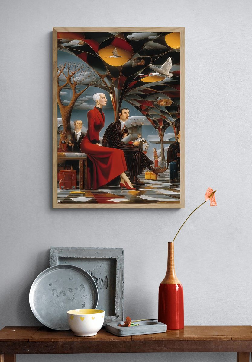 Surreal Airport Lounge Poster. — room view 3