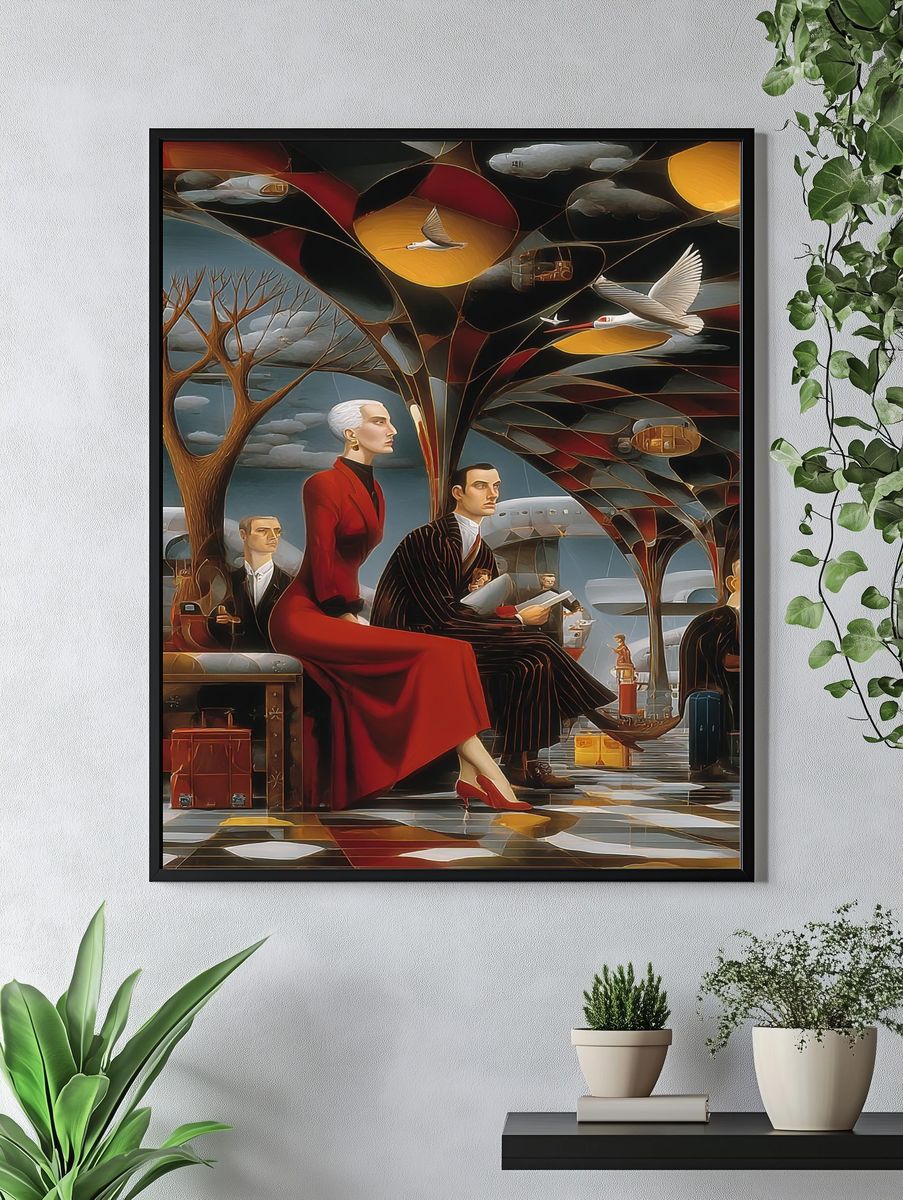 Surreal Airport Lounge Poster. — room view 4