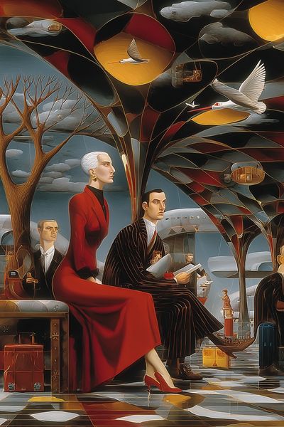 Surreal Airport Lounge Poster.