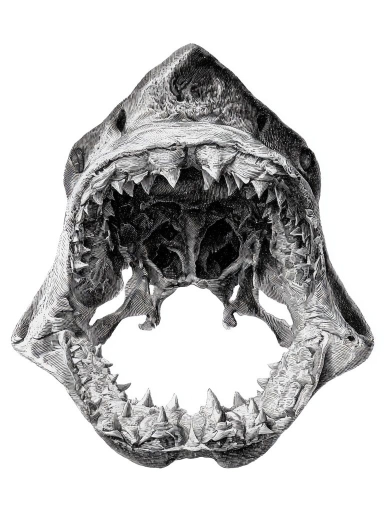 Shark Jaw Anatomy Print. poster detail