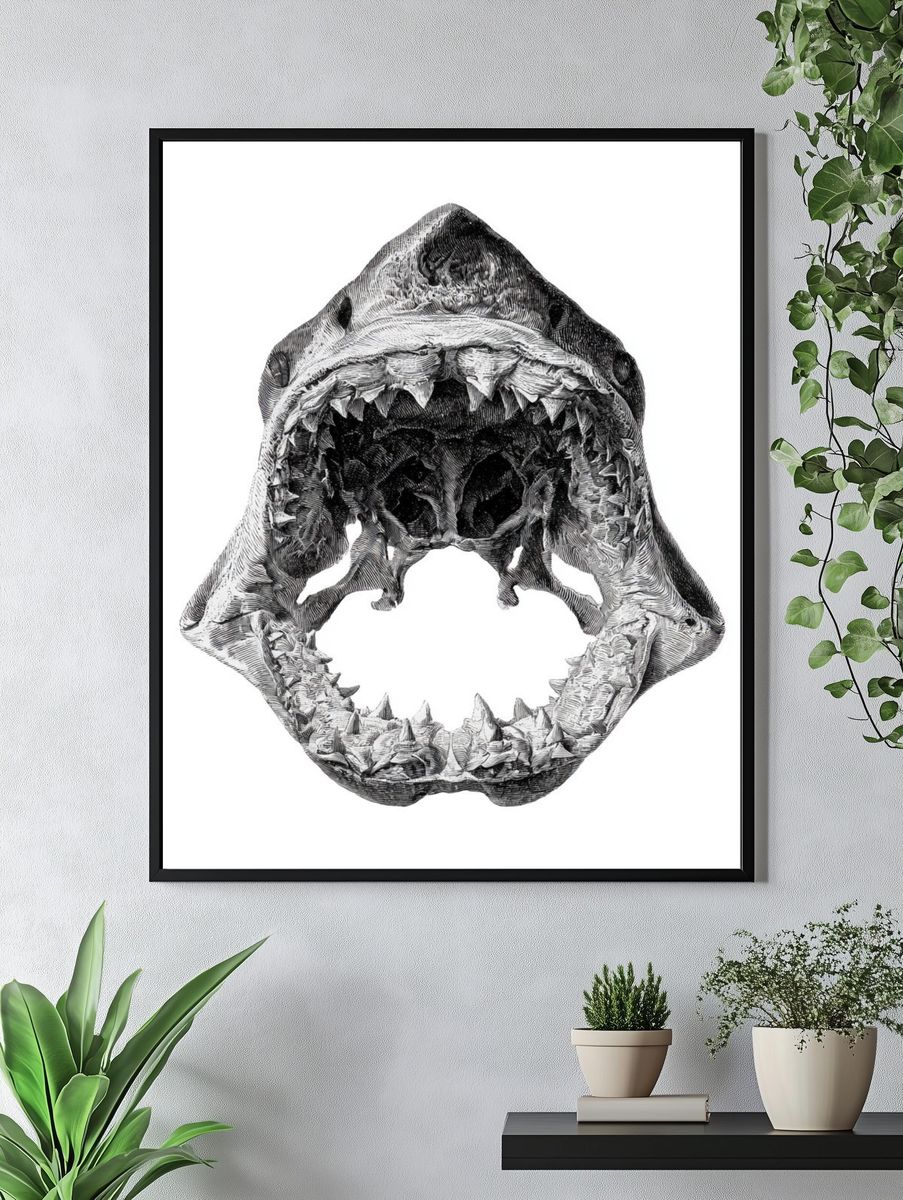 Shark Jaw Anatomy Print. — room view 4