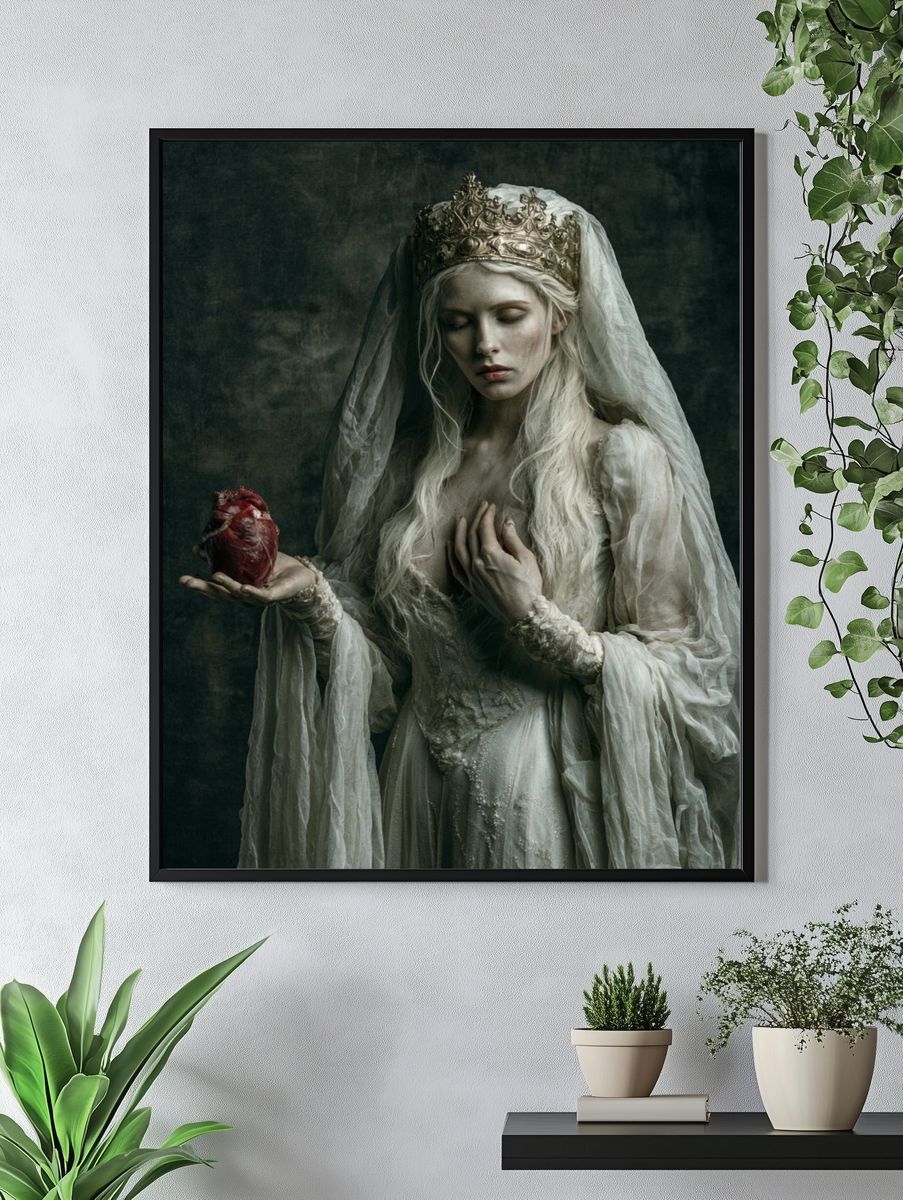 Gothic Queen with Heart Print. — room view 4