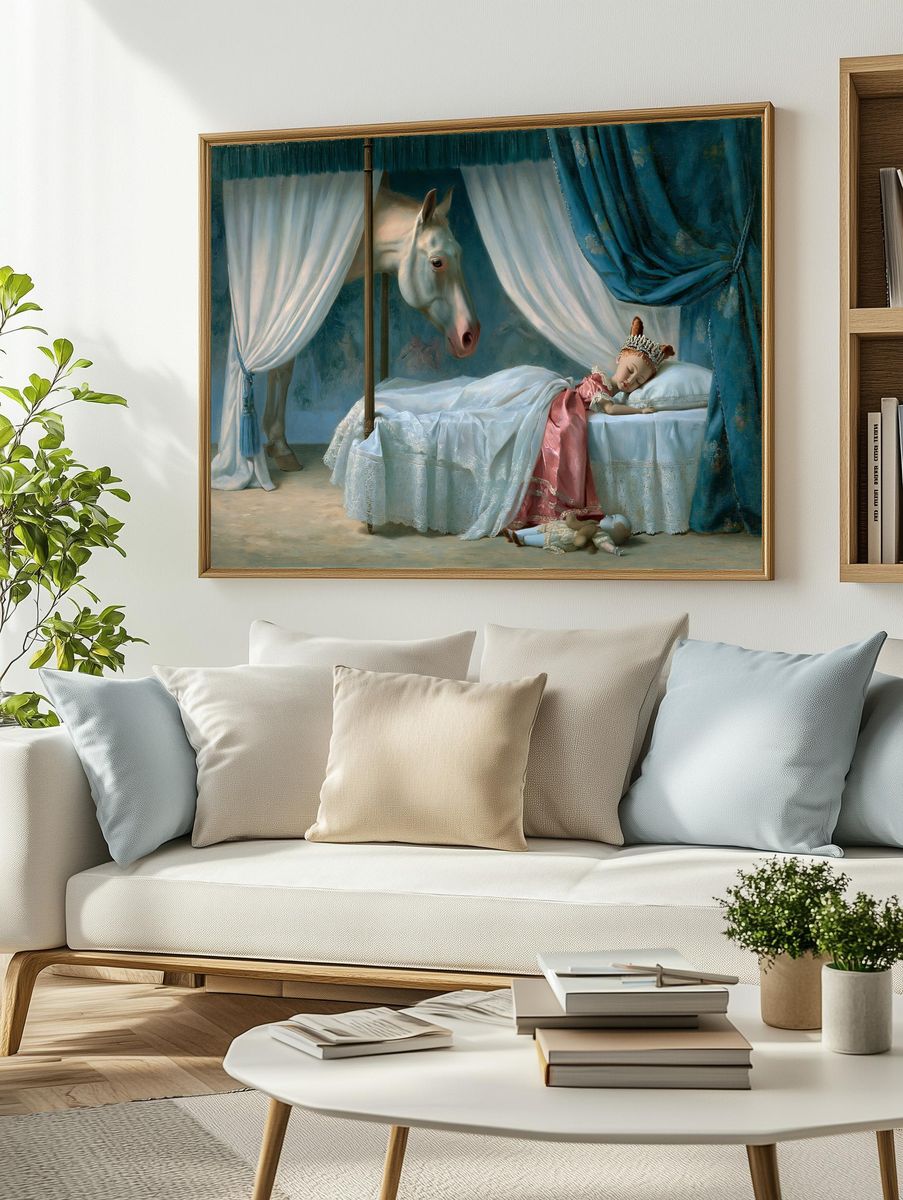 Surreal Sleeping Girl Fine-Art Print. — room view 2
