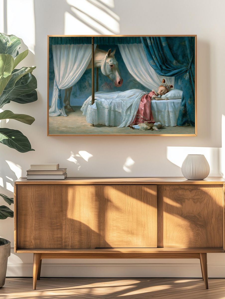 Surreal Sleeping Girl Fine-Art Print. — room view 3