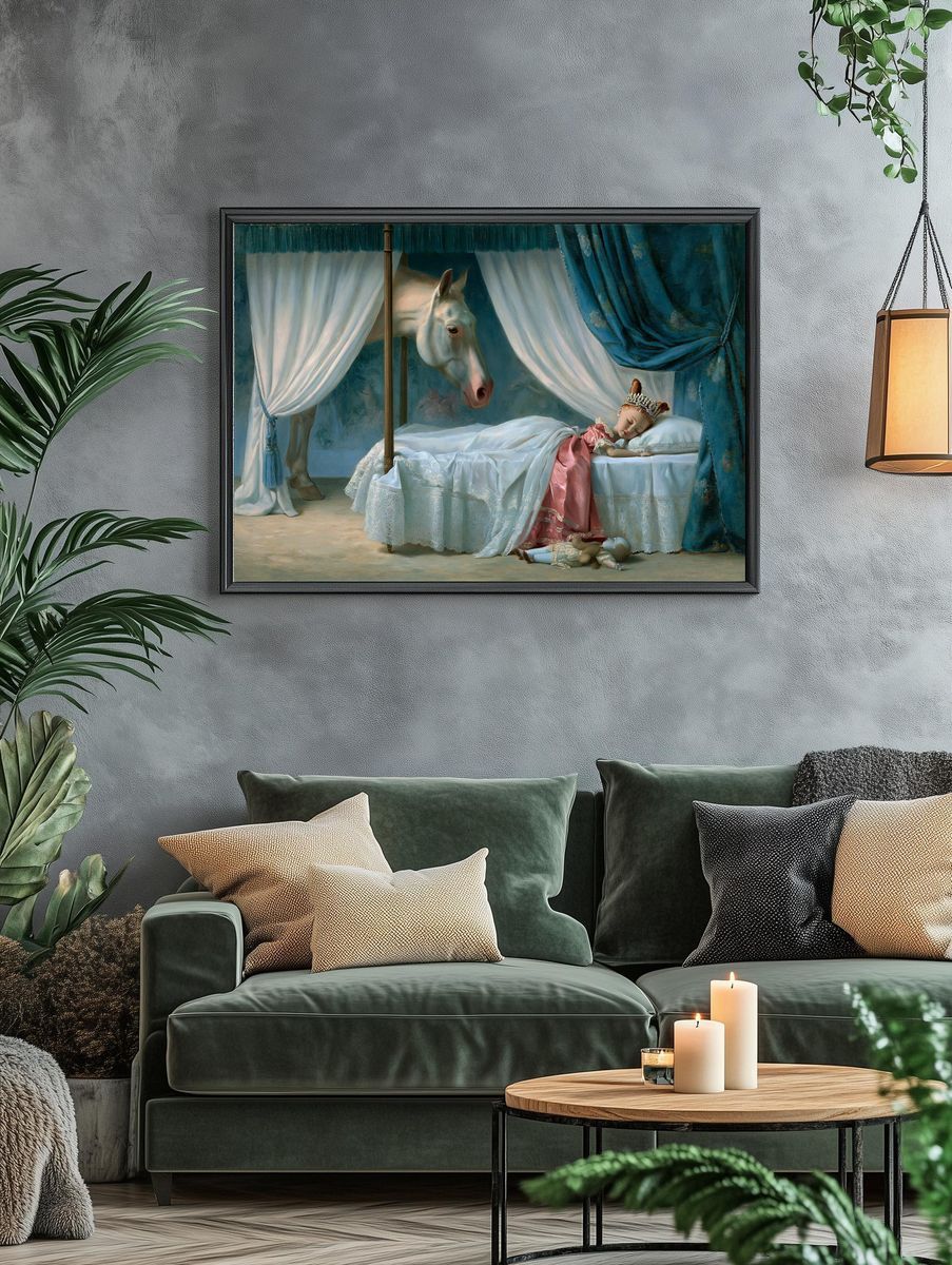 Surreal Sleeping Girl Fine-Art Print. — room view 4