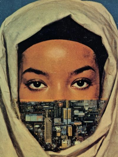 Surreal Veiled Portrait Print. poster print